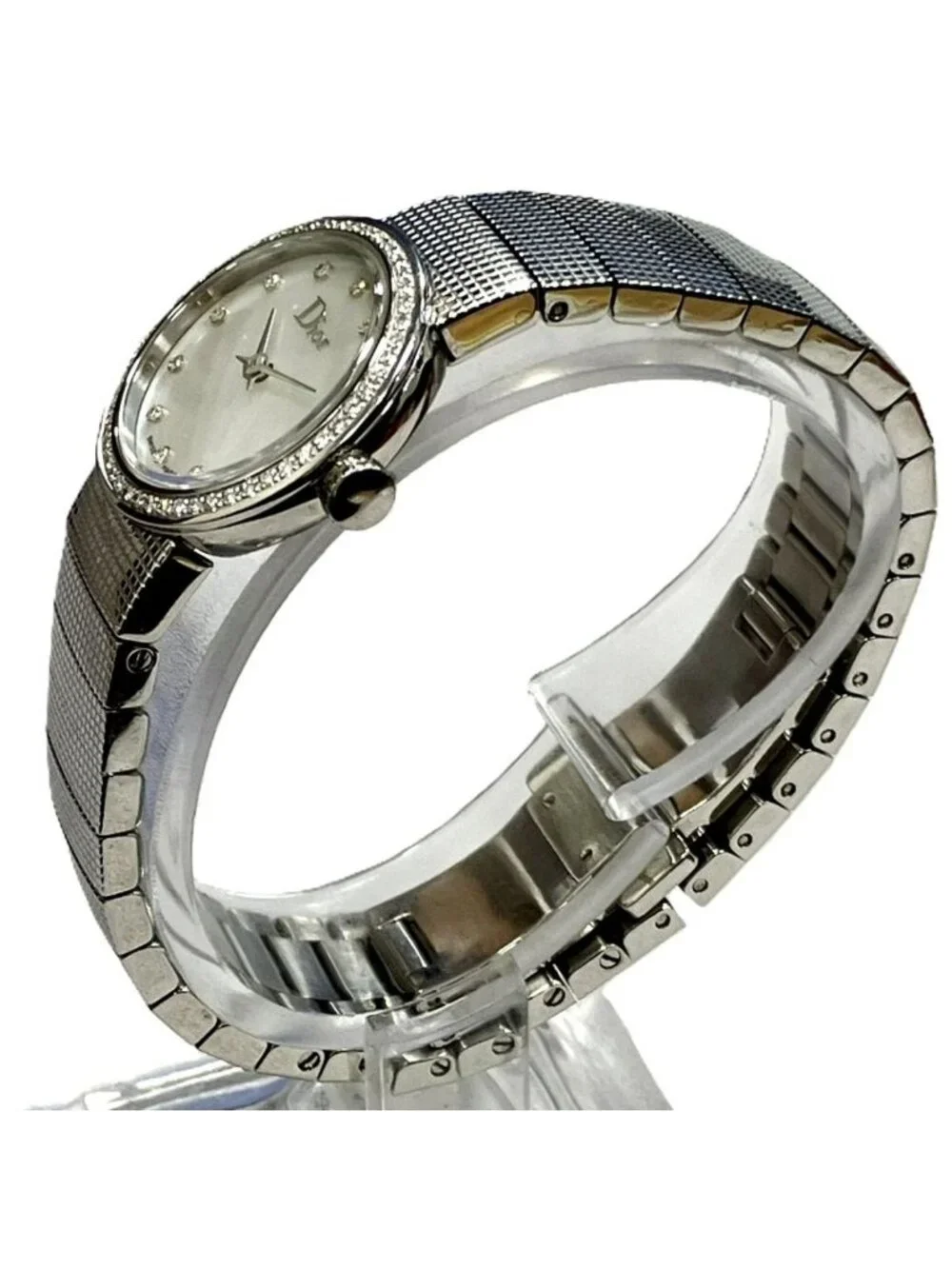 Dior Rado la Baby Day Watch SS Quartz Silver Shell Dial
